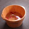SilteD Bucket For Foot Bath,Sauna Accessories Sauna Bucket Water Bucket,Handmade Wooden Footbath Tubs,Foot Relaxing Barrel Present view 2