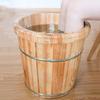 SilteD Bucket For Foot Bath,Sauna Accessories Sauna Bucket Water Bucket,Handmade Wooden Footbath Tubs,Foot Relaxing Barrel Present view 4