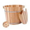 SilteD Bucket For Foot Bath,Sauna Accessories Sauna Bucket Water Bucket,Handmade Wooden Footbath Tubs,Foot Relaxing Barrel (Color : B) Present view 1