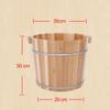 SilteD Bucket For Foot Bath,Sauna Accessories Sauna Bucket Water Bucket,Handmade Wooden Footbath Tubs,Foot Relaxing Barrel (Color : B) Present view 2