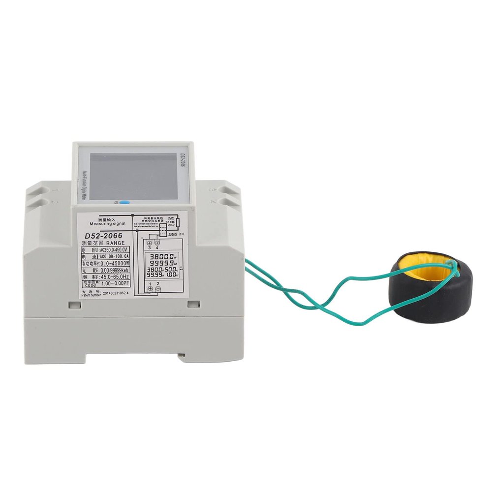 Ammeter Voltmeter Multimeter, Household AC Voltage Current Power Meter Single Phase Electrical for Automation Equipment (AC250-450V)