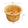 SilteD Bucket For Foot Bath,Sauna Accessories Sauna Bucket Water Bucket,Handmade Wooden Footbath Tubs,Foot Relaxing Barrel Present view 2