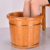 SilteD Bucket For Foot Bath,Sauna Accessories Sauna Bucket Water Bucket,Handmade Wooden Footbath Tubs,Foot Relaxing Barrel Present view 3
