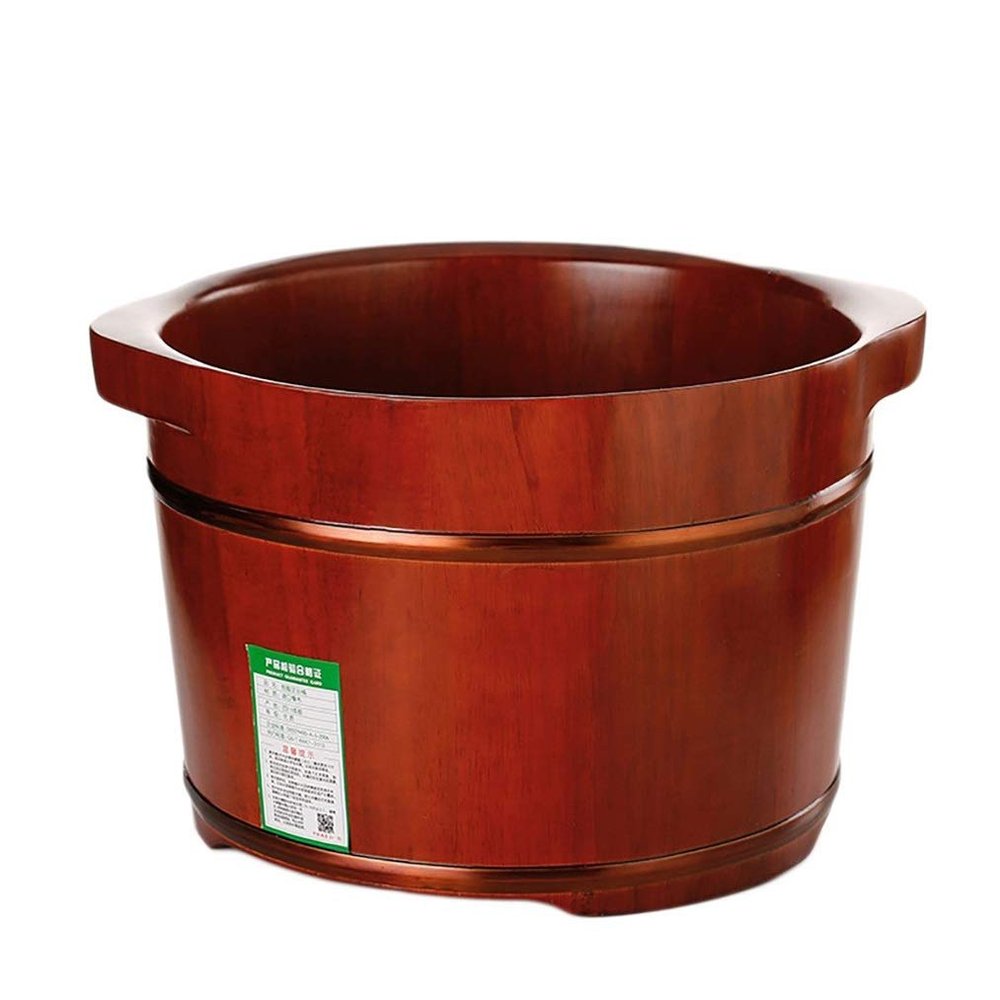 SilteD Bucket For Foot Bath,Sauna Accessories Sauna Bucket Water Bucket,Handmade Wooden Footbath Tubs,Foot Relaxing Barrel Present