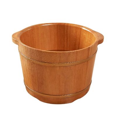 SilteD Bucket For Foot Bath,Sauna Accessories Sauna Bucket Water Bucket,Handmade Wooden Footbath Tubs,Foot Relaxing Barrel Present