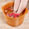SilteD Bucket For Foot Bath,Sauna Accessories Sauna Bucket Water Bucket,Handmade Wooden Footbath Tubs,Foot Relaxing Barrel Present view 2