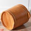 SilteD Bucket For Foot Bath,Sauna Accessories Sauna Bucket Water Bucket,Handmade Wooden Footbath Tubs,Foot Relaxing Barrel Present view 4