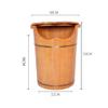 SilteD Sauna Wooden Bucket,Spa, Sauna,Soak,Handmade Massage Bucket Foot Bath,Foot Spa Wash Bucket Feet Bath Basin Tub Present view 3