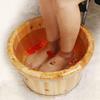 SilteD Sauna Wooden Bucket,Spa, Sauna,Soak,Handmade Massage Bucket Foot Bath,Foot Spa Wash Bucket Feet Bath Basin Tub Present view 2