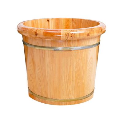 SilteD Bucket For Foot Bath,Sauna Accessories Sauna Bucket Water Bucket,Handmade Wooden Footbath Tubs,Foot Relaxing Barrel Present