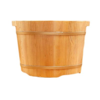 SilteD Bucket For Foot Bath,Sauna Accessories Sauna Bucket Water Bucket,Handmade Wooden Footbath Tubs,Foot Relaxing Barrel Present