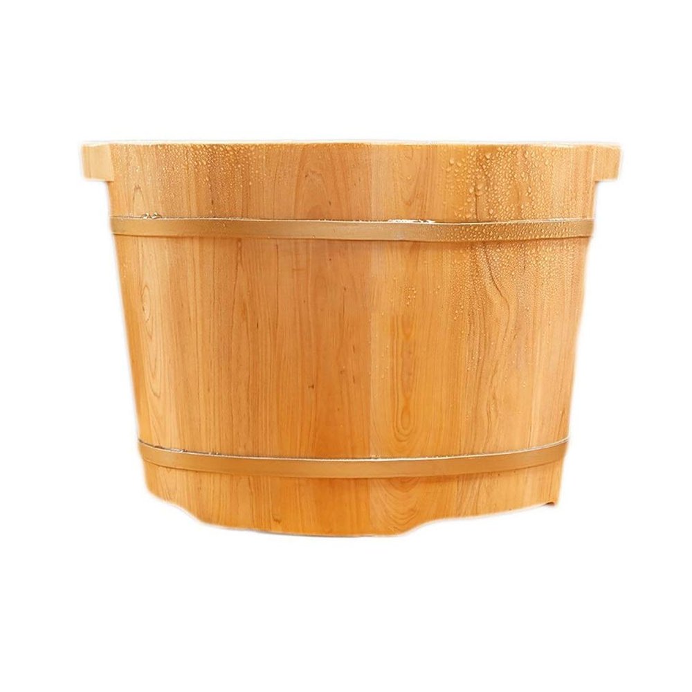 SilteD Bucket For Foot Bath,Sauna Accessories Sauna Bucket Water Bucket,Handmade Wooden Footbath Tubs,Foot Relaxing Barrel Present