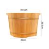 SilteD Bucket For Foot Bath,Sauna Accessories Sauna Bucket Water Bucket,Handmade Wooden Footbath Tubs,Foot Relaxing Barrel Present view 2
