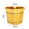 SilteD Bucket For Foot Bath,Sauna Accessories Sauna Bucket Water Bucket,Handmade Wooden Footbath Tubs,Foot Relaxing Barrel Present view 3