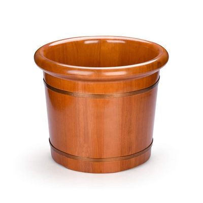 SilteD Bucket For Foot Bath,Sauna Accessories Sauna Bucket Water Bucket,Handmade Wooden Footbath Tubs,Foot Relaxing Barrel (Color : A) Present