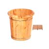 SilteD Bucket For Foot Bath,Sauna Accessories Sauna Bucket Water Bucket,Handmade Wooden Footbath Tubs,Foot Relaxing Barrel (Color : B) Present view 1