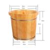 SilteD Bucket For Foot Bath,Sauna Accessories Sauna Bucket Water Bucket,Handmade Wooden Footbath Tubs,Foot Relaxing Barrel Present view 2