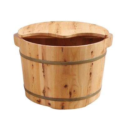 SilteD Sauna Wooden Bucket,Spa, Sauna,Soak,Handmade Massage Bucket Foot Bath,Foot Spa Wash Bucket Feet Bath Basin Tub Present