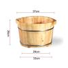 SilteD Bucket For Foot Bath,Sauna Accessories Sauna Bucket Water Bucket,Handmade Wooden Footbath Tubs,Foot Relaxing Barrel Present view 4