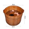 SilteD Bucket For Foot Bath,Sauna Accessories Sauna Bucket Water Bucket,Handmade Wooden Footbath Tubs,Foot Relaxing Barrel Present view 2