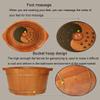 SilteD Bucket For Foot Bath,Sauna Accessories Sauna Bucket Water Bucket,Handmade Wooden Footbath Tubs,Foot Relaxing Barrel Present view 4