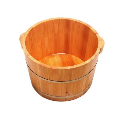 SilteD Bucket For Foot Bath,Sauna Accessories Sauna Bucket Water Bucket,Handmade Wooden Footbath Tubs,Foot Relaxing Barrel (Color : A) Present