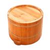 SilteD Bucket For Foot Bath,Sauna Accessories Sauna Bucket Water Bucket,Handmade Wooden Footbath Tubs,Foot Relaxing Barrel (Color : A) Present view 4