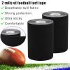 2 Rolls Kinesiology Tape, Muscle Support Tape Extra Wide Waterproof Turf Tape for Arms Football Ultra Sticky Athletic Sports Tape Wrap for Exercises Gymnastics to Prevent Turf Burn (Black White) view 4