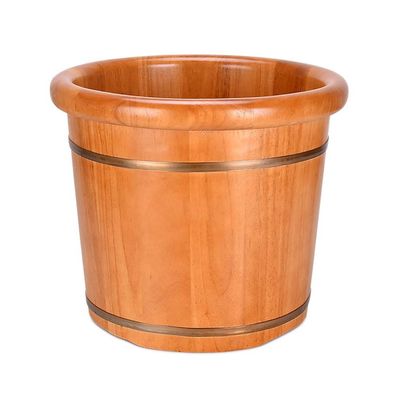 SilteD Bucket For Foot Bath,Sauna Accessories Sauna Bucket Water Bucket,Handmade Wooden Footbath Tubs,Foot Relaxing Barrel Present