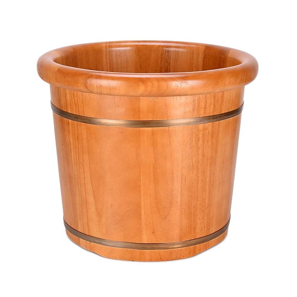 SilteD Bucket For Foot Bath,Sauna Accessories Sauna Bucket Water Bucket,Handmade Wooden Footbath Tubs,Foot Relaxing Barrel Present