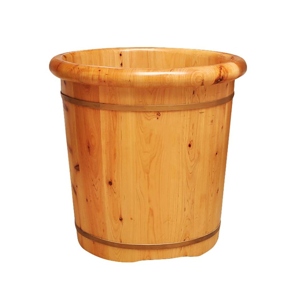SilteD Sauna Wooden Bucket,Spa, Sauna,Soak,Handmade Massage Bucket Foot Bath,Foot Spa Wash Bucket Feet Bath Basin Tub Present