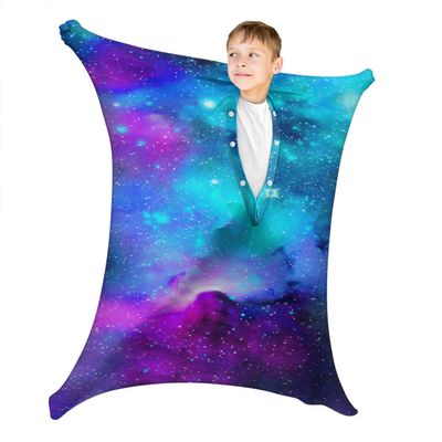Constellation Sensory Body Sock Full Body Wrap - Help Children with Autism to Relieve Stress - Stretchy Breathable Blue Nebula Sensory Sack for Boys, Girls (Small)