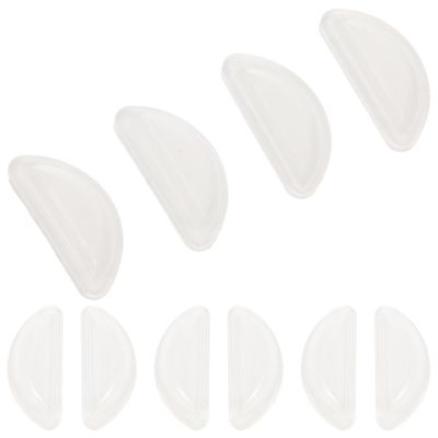 Lurrose 5 Pairs Silicone Glasses Nose Pad Sunglasses Nose Grip Eyewear Nose Bridge Pads Eyeglass Accessories Spectacle Nose Pads Glasses Nose Grips Glasses Clip Half Moon Silica Gel
