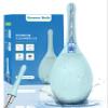 Enema Bulb Anal Douche Kit - with Shower Connect, 245ml Silicone Enema for Personal Hygiene & Refreshing Rinse, Anti-Backflow Valve & 7-Hole Nozzle, Filter Attachment Included (Light Blue) view 1