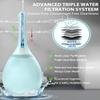 Enema Bulb Anal Douche Kit - with Shower Connect, 245ml Silicone Enema for Personal Hygiene & Refreshing Rinse, Anti-Backflow Valve & 7-Hole Nozzle, Filter Attachment Included (Light Blue) view 3