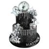 DRWATE Disco Ball Cake Topper Mirror Balls Cake Decorations with Silver Stars Cake Topper for 70s 80s Disco Dance Party Saturday Night Fever Supplies (Style 1) view 1