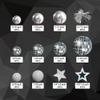 DRWATE Disco Ball Cake Topper Mirror Balls Cake Decorations with Silver Stars Cake Topper for 70s 80s Disco Dance Party Saturday Night Fever Supplies (Style 1) view 2