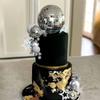 DRWATE Disco Ball Cake Topper Mirror Balls Cake Decorations with Silver Stars Cake Topper for 70s 80s Disco Dance Party Saturday Night Fever Supplies (Style 1) view 4