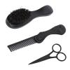 Beard Care Kit with Brush, Scissors, Folding Comb - Create W, O, D Shaped Beard - Ergonomic Design - Soft Bristles - Men's Grooming Set with Rotatable Folding Comb and view 1