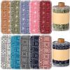 VitalCozy 50 Pcs Reusable Toilet Washable Bidet Towels Rerollable Cloth Wipes Paperless Towels Roll Absorbent Cotton for Kitchen Paperless Dishcloths(Vintage Flower) view 1