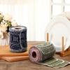 VitalCozy 50 Pcs Reusable Toilet Washable Bidet Towels Rerollable Cloth Wipes Paperless Towels Roll Absorbent Cotton for Kitchen Paperless Dishcloths(Vintage Flower) view 3