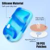 YOUSHARES Freestyle Libre 2 Reader Silicone Case with 20 Packs Beige Freestyle Libre 2 Sensor Patches Waterproof, Anti-drop Scratches Protective Cover for Freestyle Libre (Blue & White) view 2