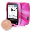 YOUSHARES Freestyle Libre 2 Reader Silicone Case with 20 Packs Libre 2 Sensor Cover Waterproof, Anti-drop Scratches Protective Cover (Pink & White) view 1