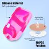 YOUSHARES Freestyle Libre 2 Reader Silicone Case with 20 Packs Libre 2 Sensor Cover Waterproof, Anti-drop Scratches Protective Cover (Pink & White) view 2