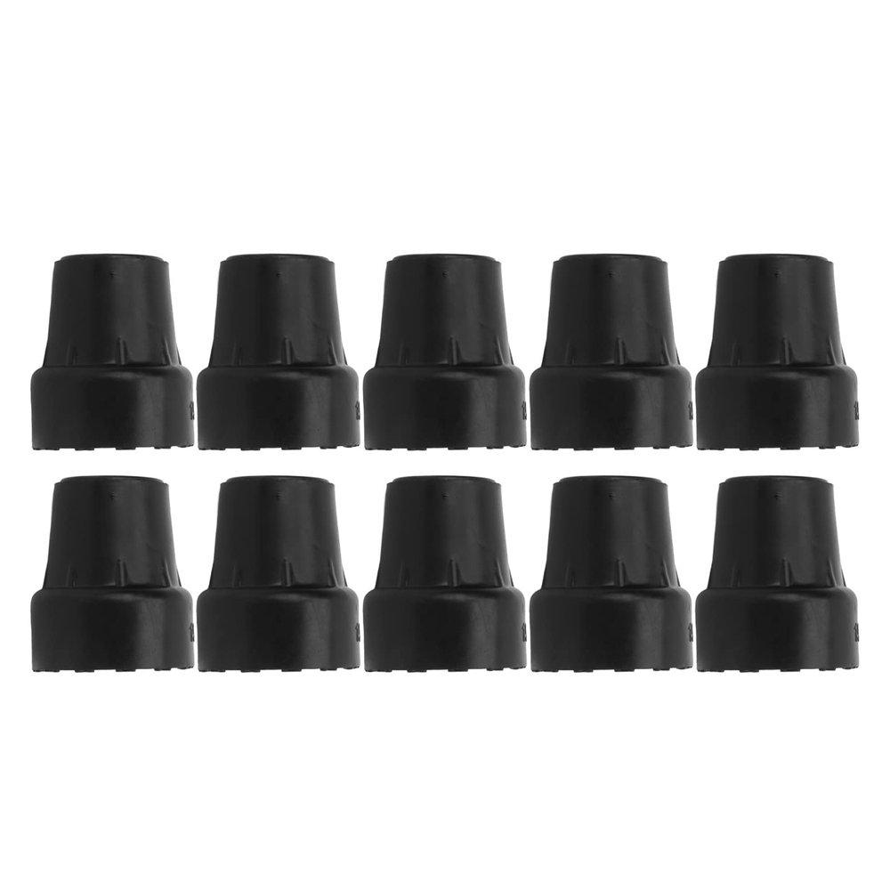 10Pcs Crutch Tip,19mm Crutch Feet Cap Upgrade Heavy Duty Rubber Accessories Replacement Rubber Cane Tips Heavy Duty Rubber Crutch Tips Replacement Universal Rubber Cane Tips(black)