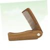Beavorty Portable Beard Comb Foldable Design for Travel Made of Natural Verawood for Styling Facial Hair Fine Hair Use as Brush Comb Beard for Men Women and Boys and Girls view 2
