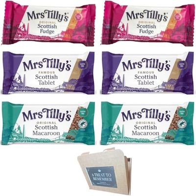 Mrs Tilly's Luxury Gourmet tablet Selection Hamper (Pack of 6 Bars) Scottish Tablets Gift Hamper Perfect Christmas