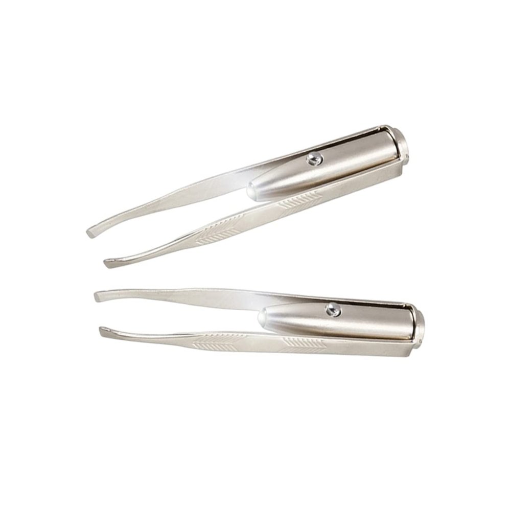 Beavorty Led Light Eyebrow Tweezers Facial Hair Remover with Led Light Lash Tweezers Precision Plucking Tool for Womens Beauty Care and Eyebrow Shaping