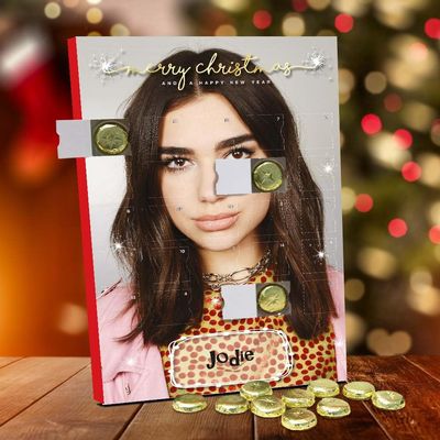 Dua Lipa Personalised Chocolate Advent Calendar