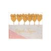 12 Gold Heart Shaped Cupcake Toppers Party Supplies Celebration Accessories 62292 view 2